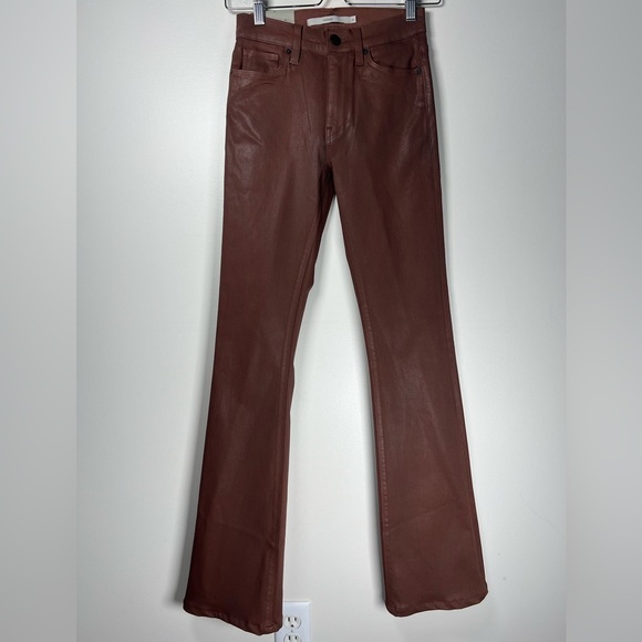 Hudson Barbara High Waist Bootcut Jean In Coated Tortoise Shell Women’s Size 24 - Picture 1 of 10